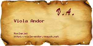 Viola Andor névjegykártya