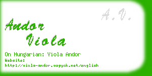 andor viola business card